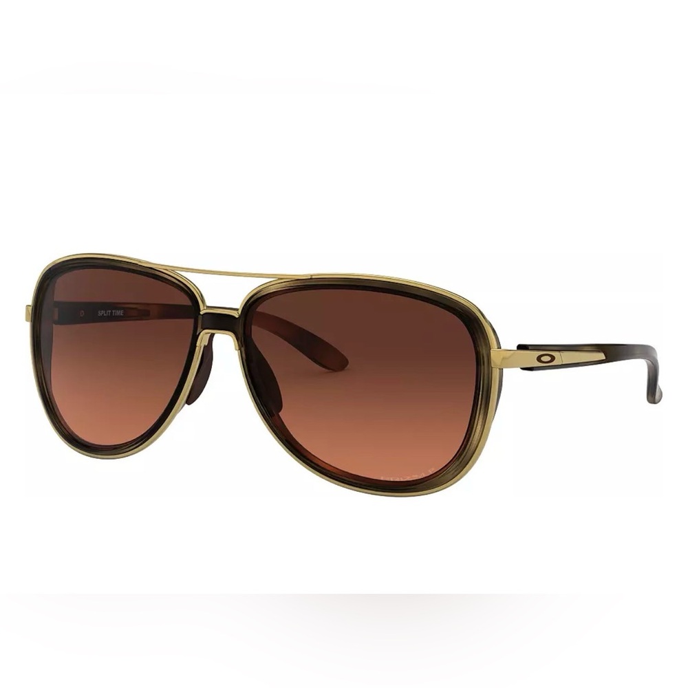 Oakley  Split Time Gold Frame Sunglasses with Brown Lenses